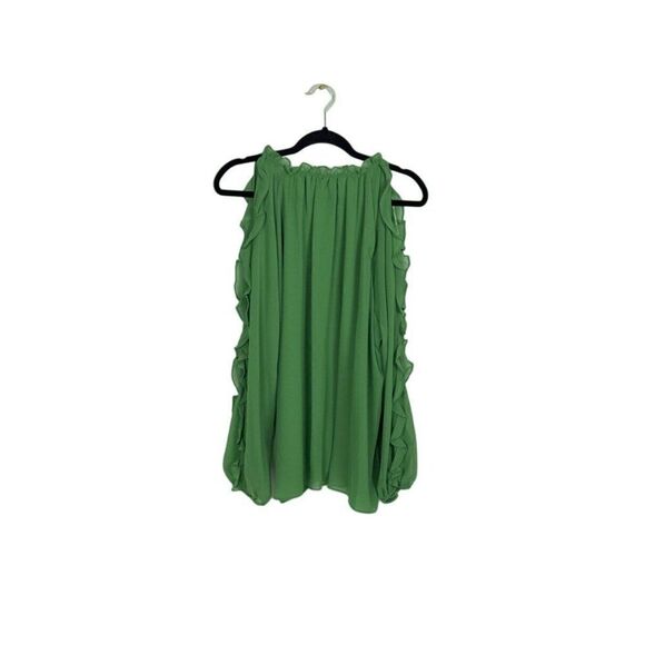 1.State blouses size 2 XL color fresh grass polyester sleeves have slits and ruf - Picture 4 of 7